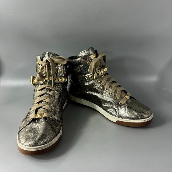 Michael Kors Glam Studded High Top Sneakers, Size 11 M - Picture 1 of 13